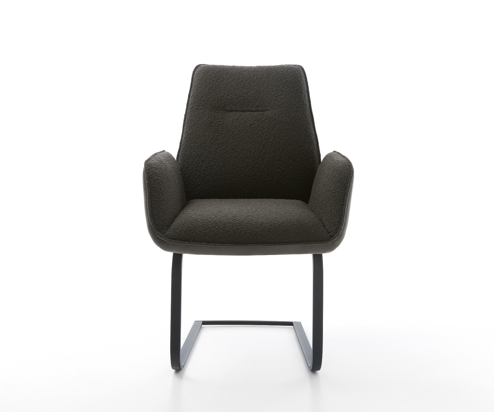 Konzolová jedálenská stolička Zoa-Flex zmiešané materiály čierna konzolová jedálenská stolička plochá čierna vrecková pružina - Image 2