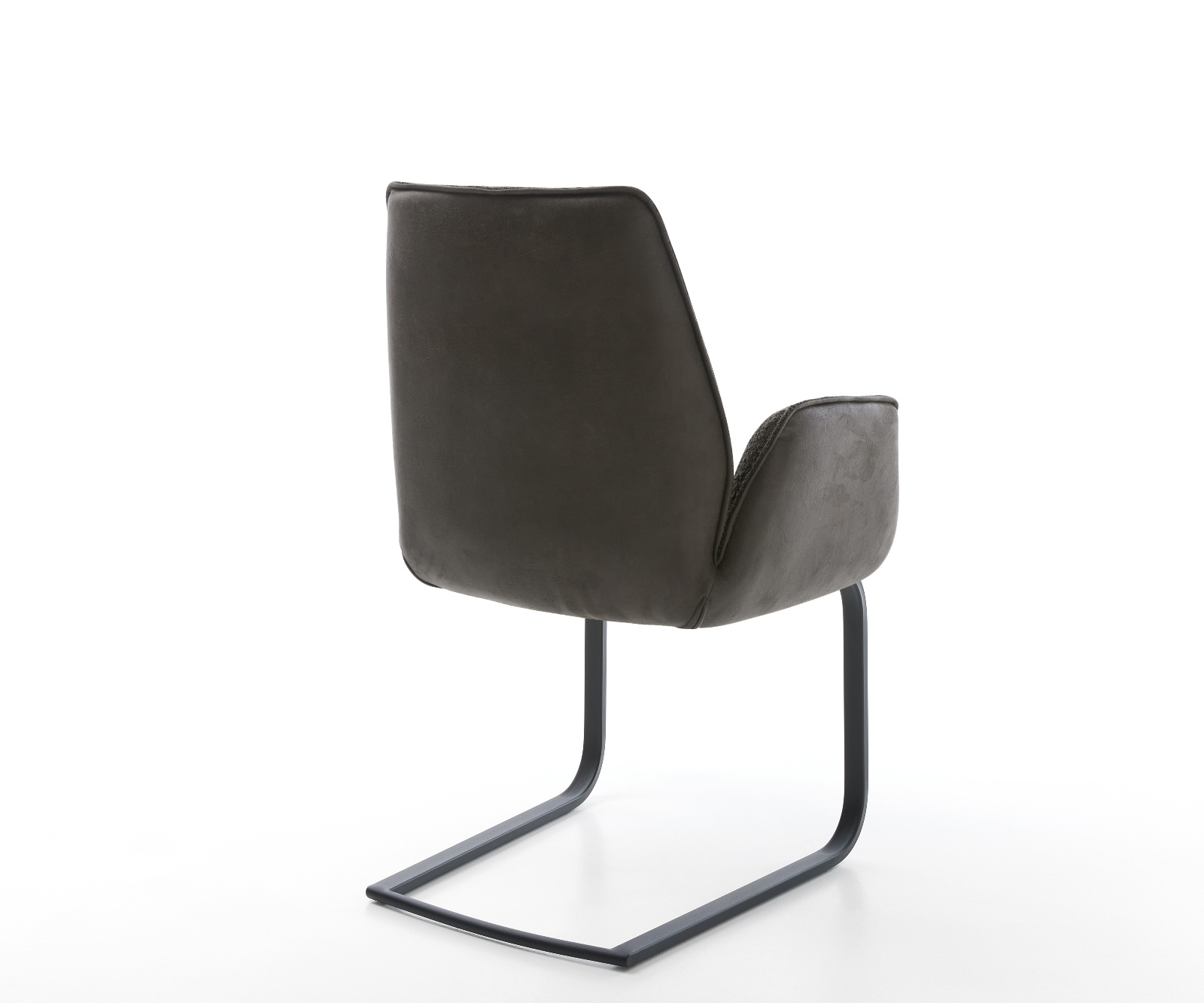 Konzolová jedálenská stolička Zoa-Flex zmiešané materiály čierna konzolová jedálenská stolička plochá čierna vrecková pružina - Image 5