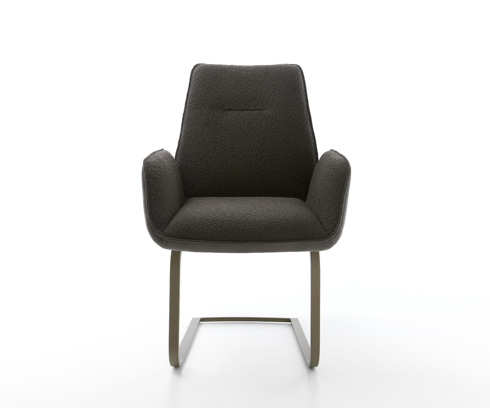 Konzolová jedálenská stolička Zoa-Flex zmiešané materiály čierna konzolová jedálenská stolička plochý efektový povrch titánová vrecková pružina - Image 2