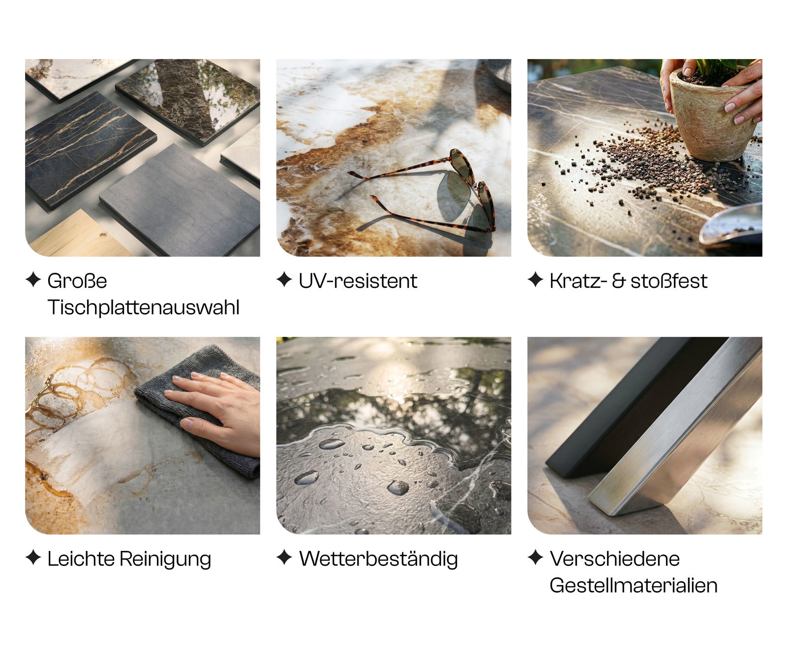 Záhradný jedálenský stôl Edge 300x100 cm keramika Laminam® sabbia dubová krížová podstava obdĺžnik nerezová oceľ - Image 8