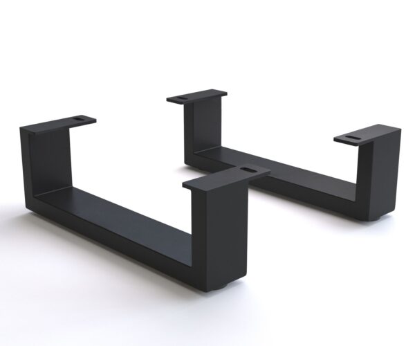 Podstava šikmá 20 cm kov čierna pre skrine hĺbky 60 cm (2 ks)