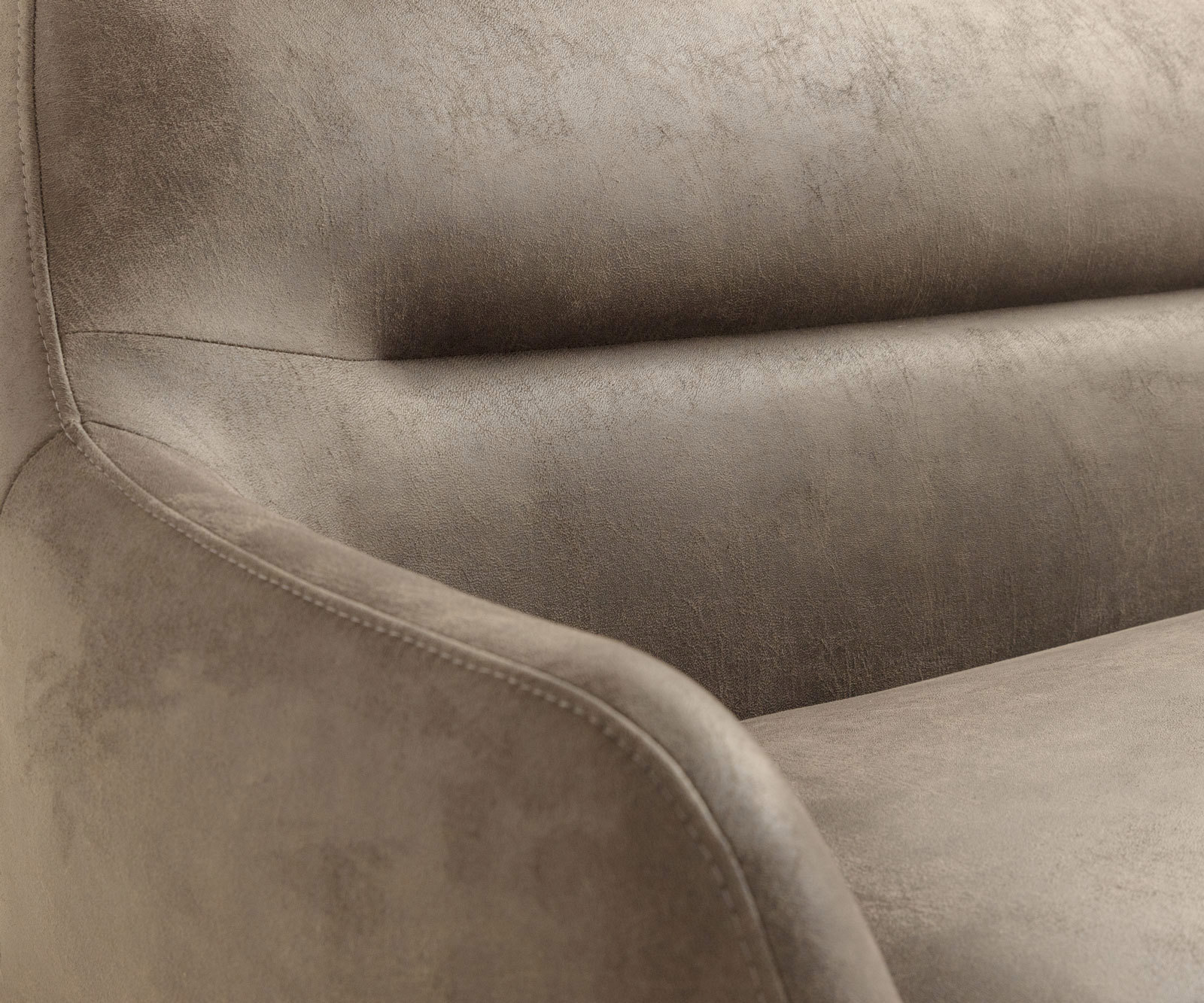 Jedálenská lavica Taya-Flex 200 cm mikrovlákno béžová vintage tenká podstava plochá čierna vrecková pružina - Image 7