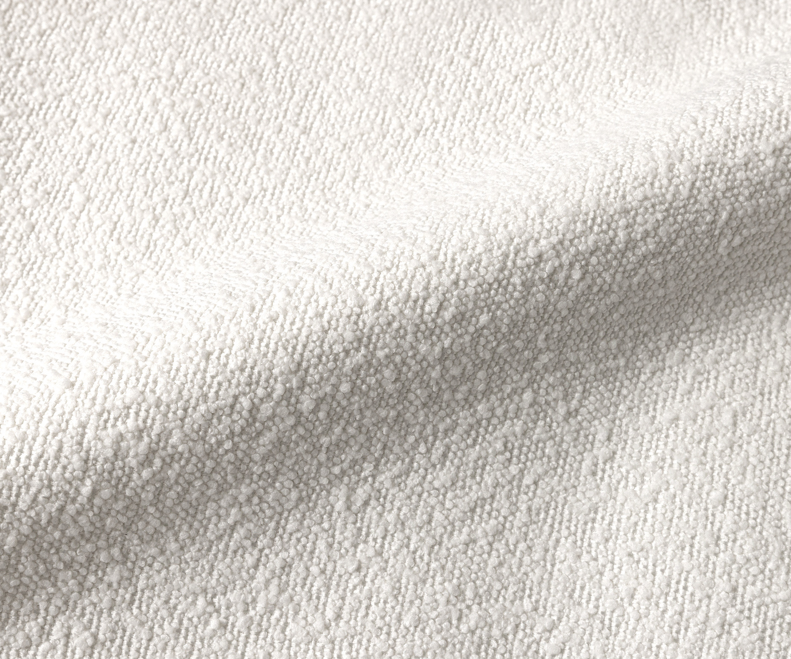 Jedálenská lavica Taya-Flex 300 cm bouclé bielo-krémová tenká podstava plochá čierna vrecková pružina - Image 3