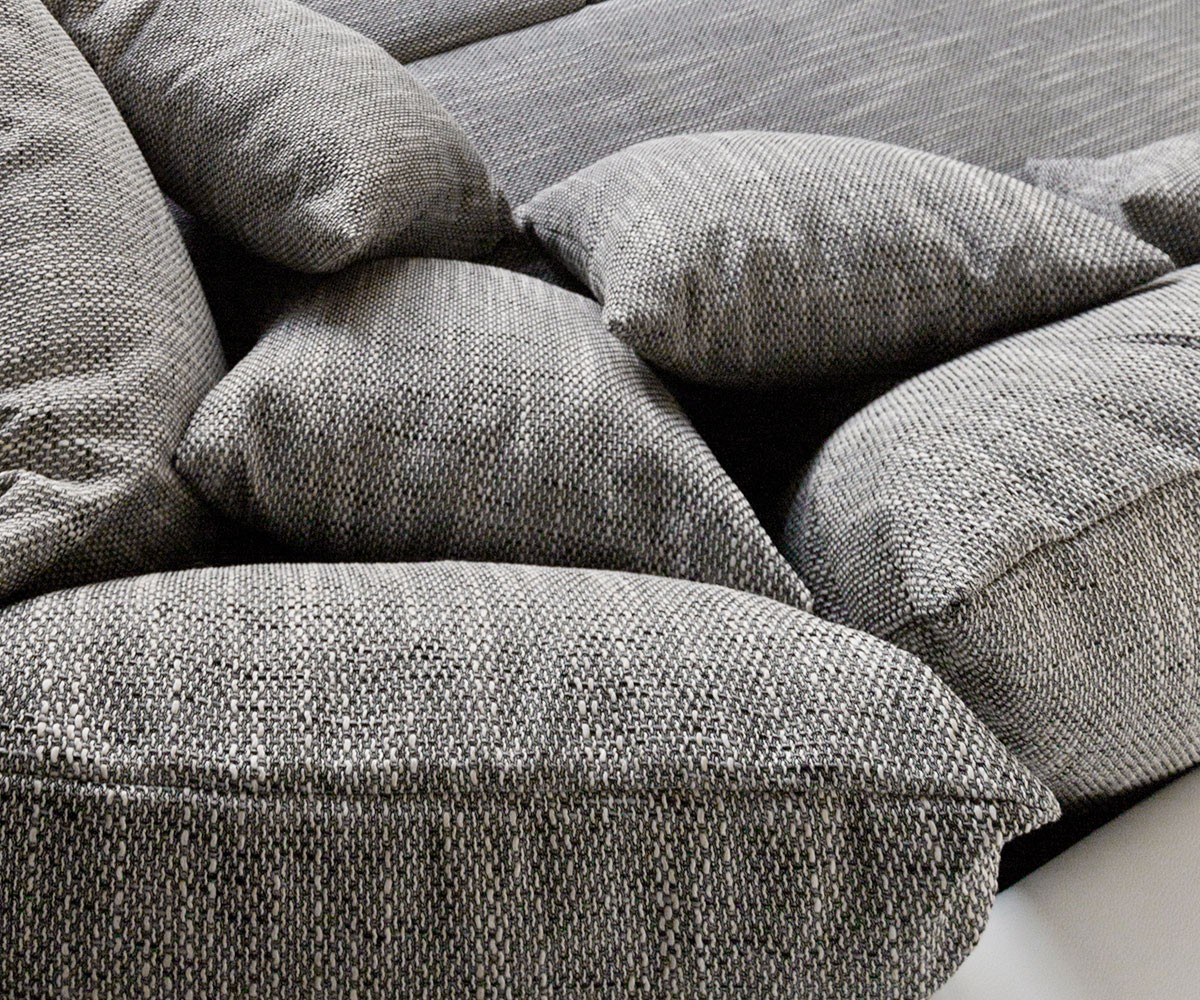 Rohová pohovka Clovis biela svetlosivá modulárna pohovka ležadlo pravá - Image 6