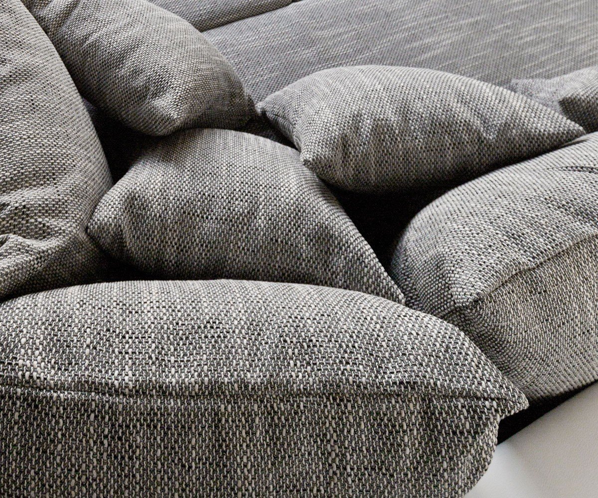 Rohová pohovka Clovis biela svetlosivá ležadlo ľavá modulárna pohovka - Image 6