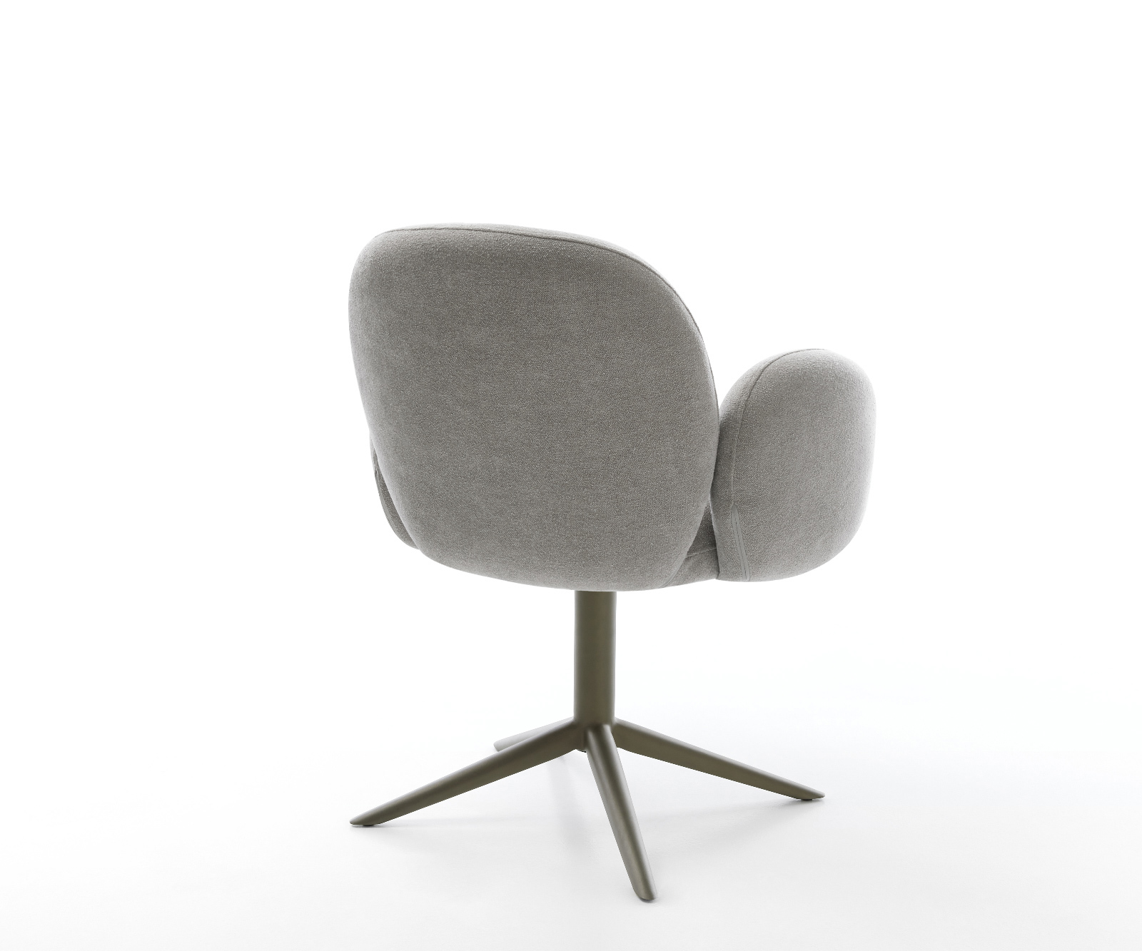 Jedálenská stolička Nube-Flex s opierkami texturovaná látka mäkký sivá krížová podstava titánová farba 360° otočný hojdacia funkcia vrecková pružina - Image 5