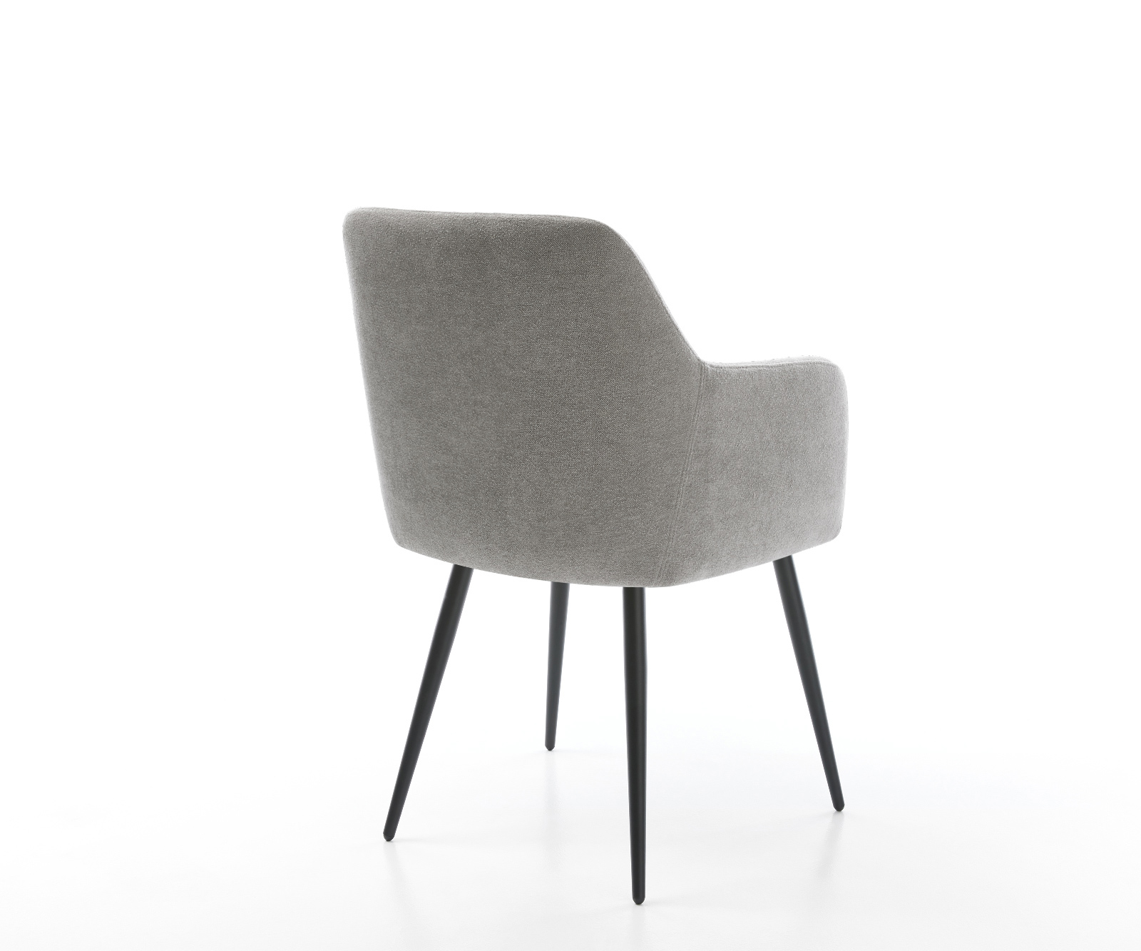 Jedálenská stolička Greg-Flex štruktúrovaná látka mäkký sivá 4-nohá zúžená čierna vrecková pružina - Image 5