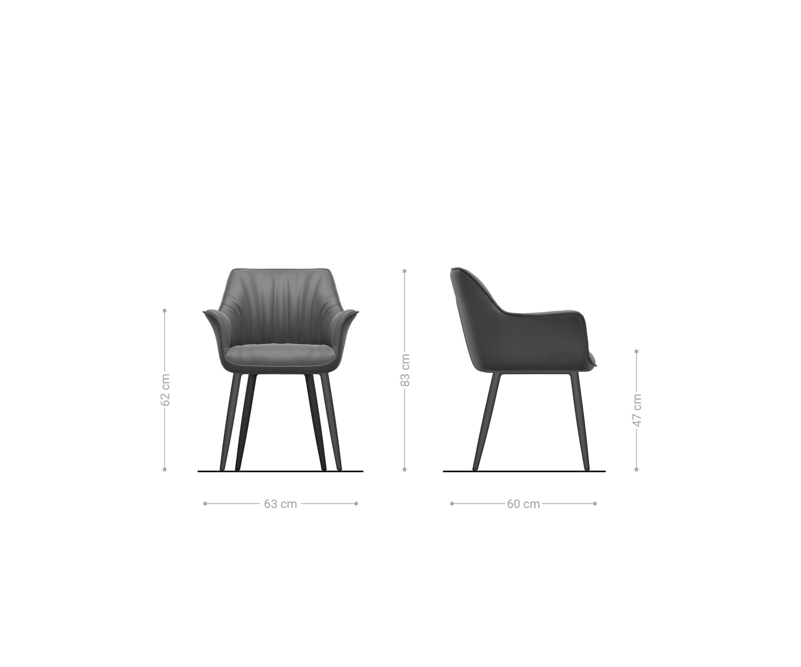 Jedálenská stolička Keila-Flex s opierkami bouclé mäkká béžová 4-nohá zúžená nerezová oceľ - Image 6