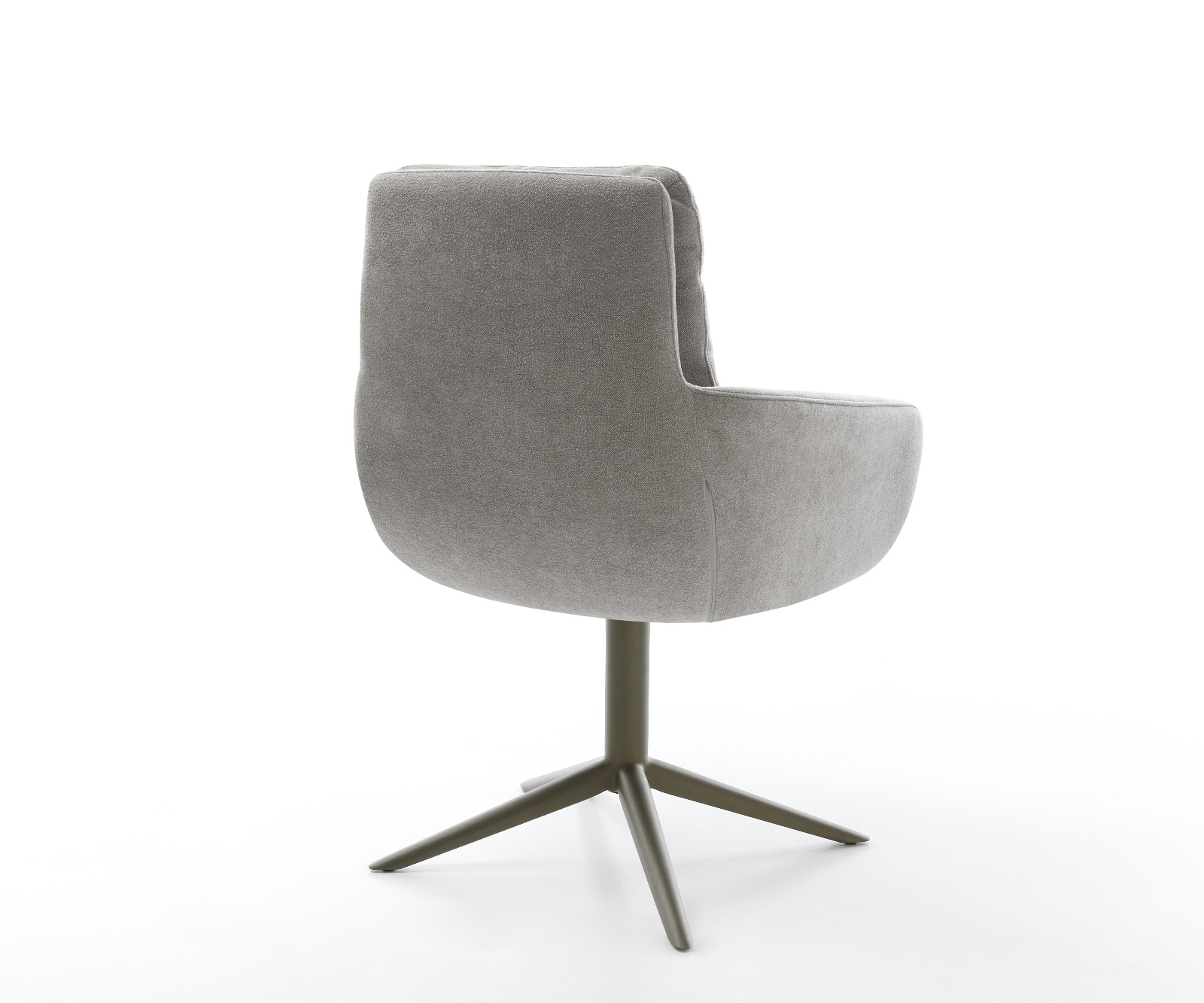 Jedálenská stolička Abelia-Flex s opierkami texturovaná látka mäkká sivá krížová podstava titánová farba 360° otočný hojdacia funkcia - Image 5