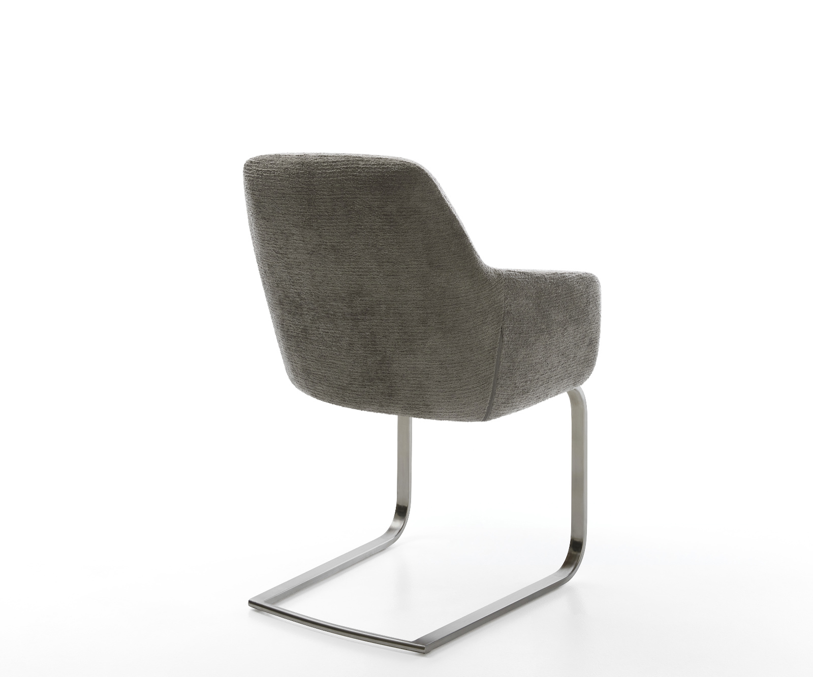 Konzolová jedálenská stolička Pejo-Flex bouclé mäkký tmavobéžová konzolová jedálenská stolička plochý grafit vrecková pružina - Image 5