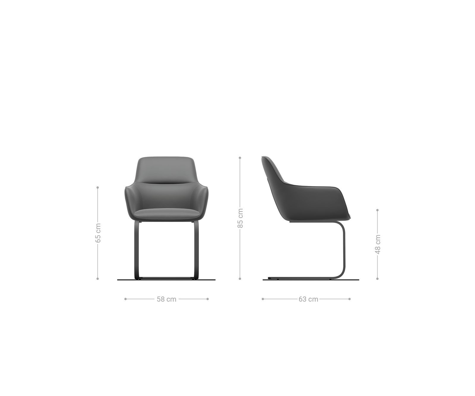 Konzolová jedálenská stolička Pejo-Flex bouclé mäkký tmavobéžová konzolová jedálenská stolička plochý grafit vrecková pružina - Image 6