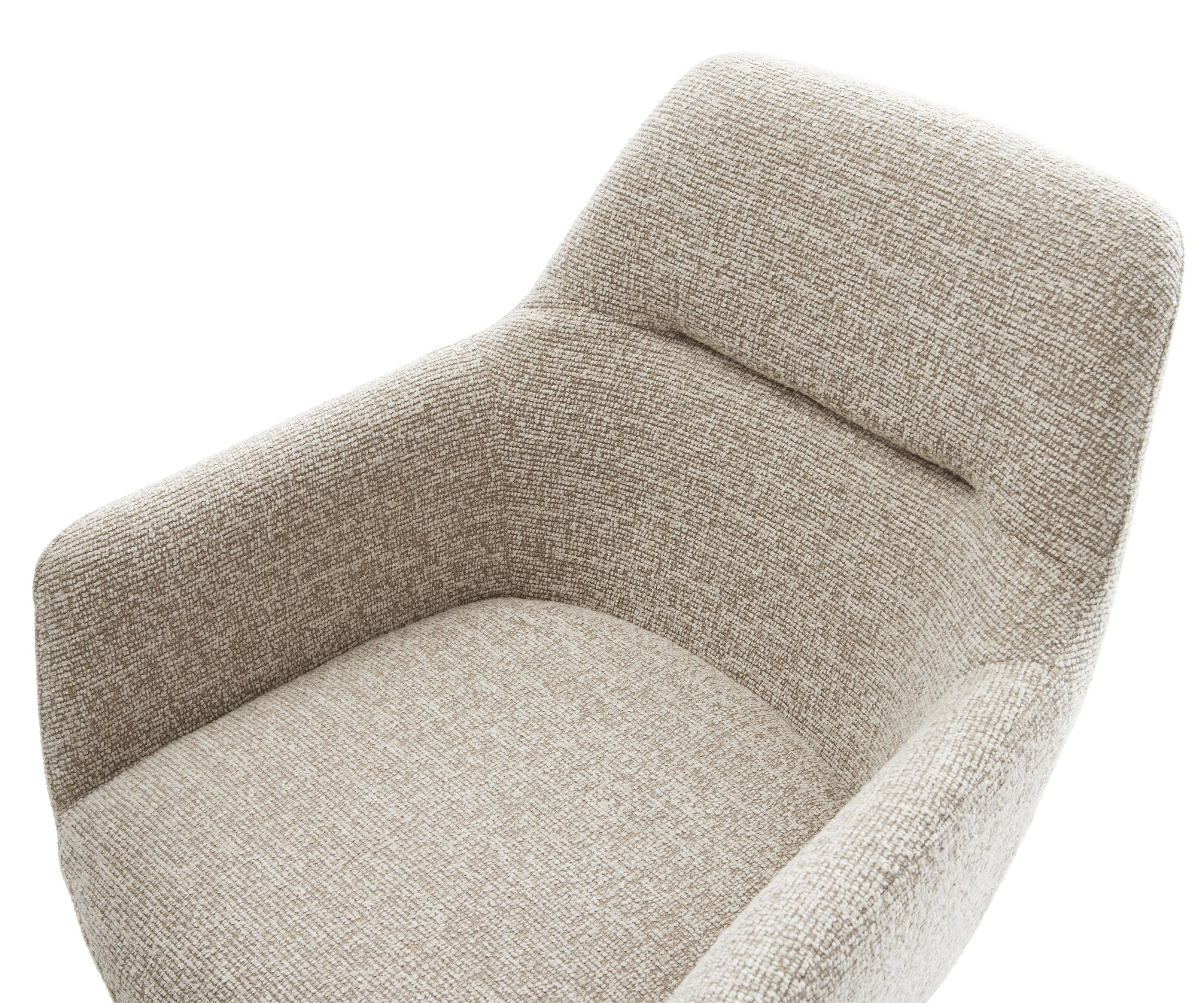 Jedálenská stolička Pejo-Flex tkanina mäkký béžová konzolová podstava plochý nerezová oceľ vrecková pružina - Image 4