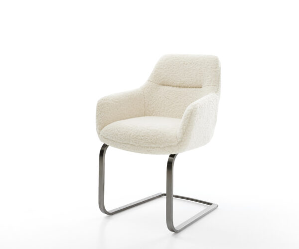 Konzolová podstava Pejo-Flex teddy látka béžová konzolová podstava plochý grafit vrecková pružina