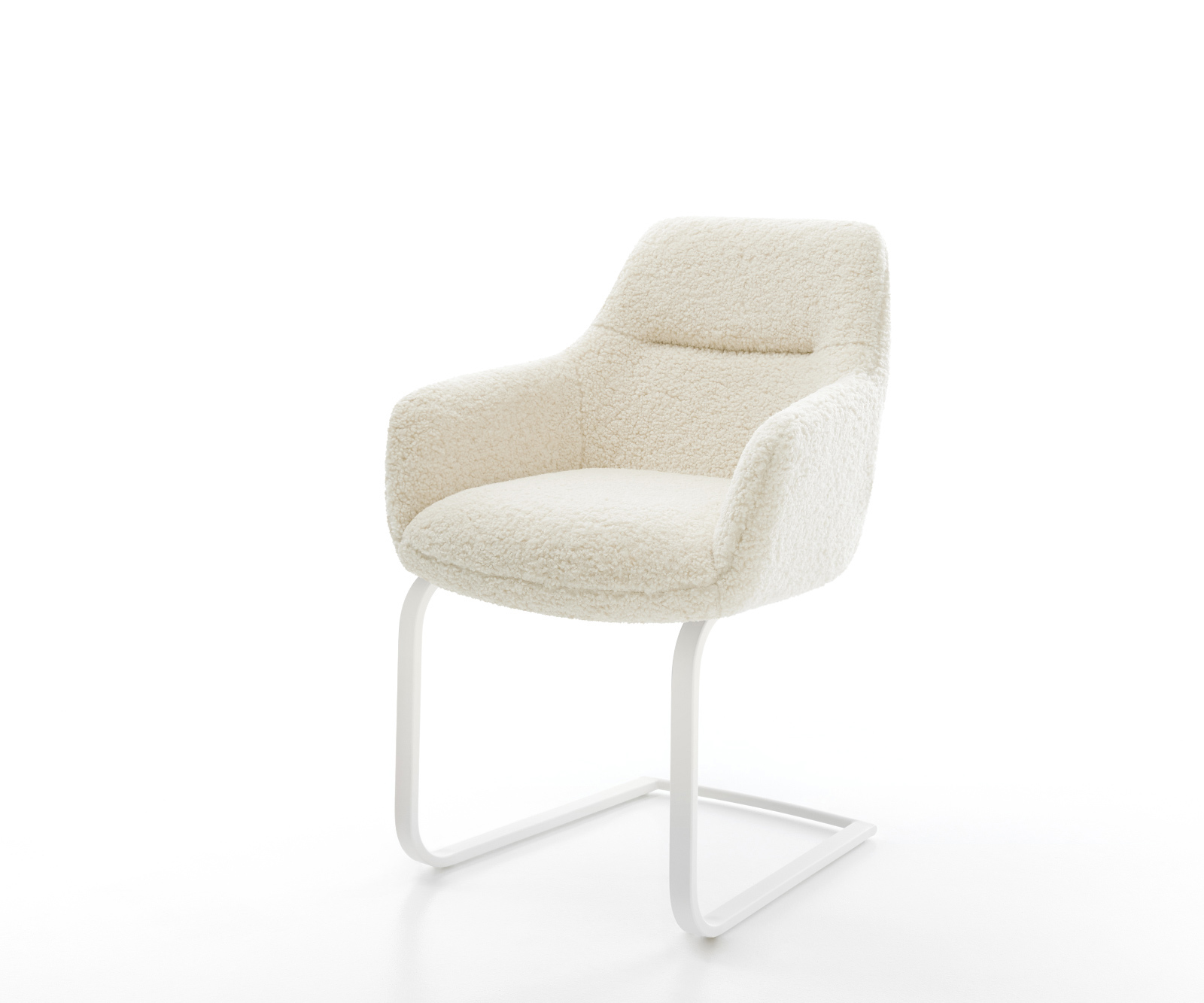 Konzolová podstava Pejo-Flex teddy látka béžová konzolová podstava plochý biely vrecková pružina