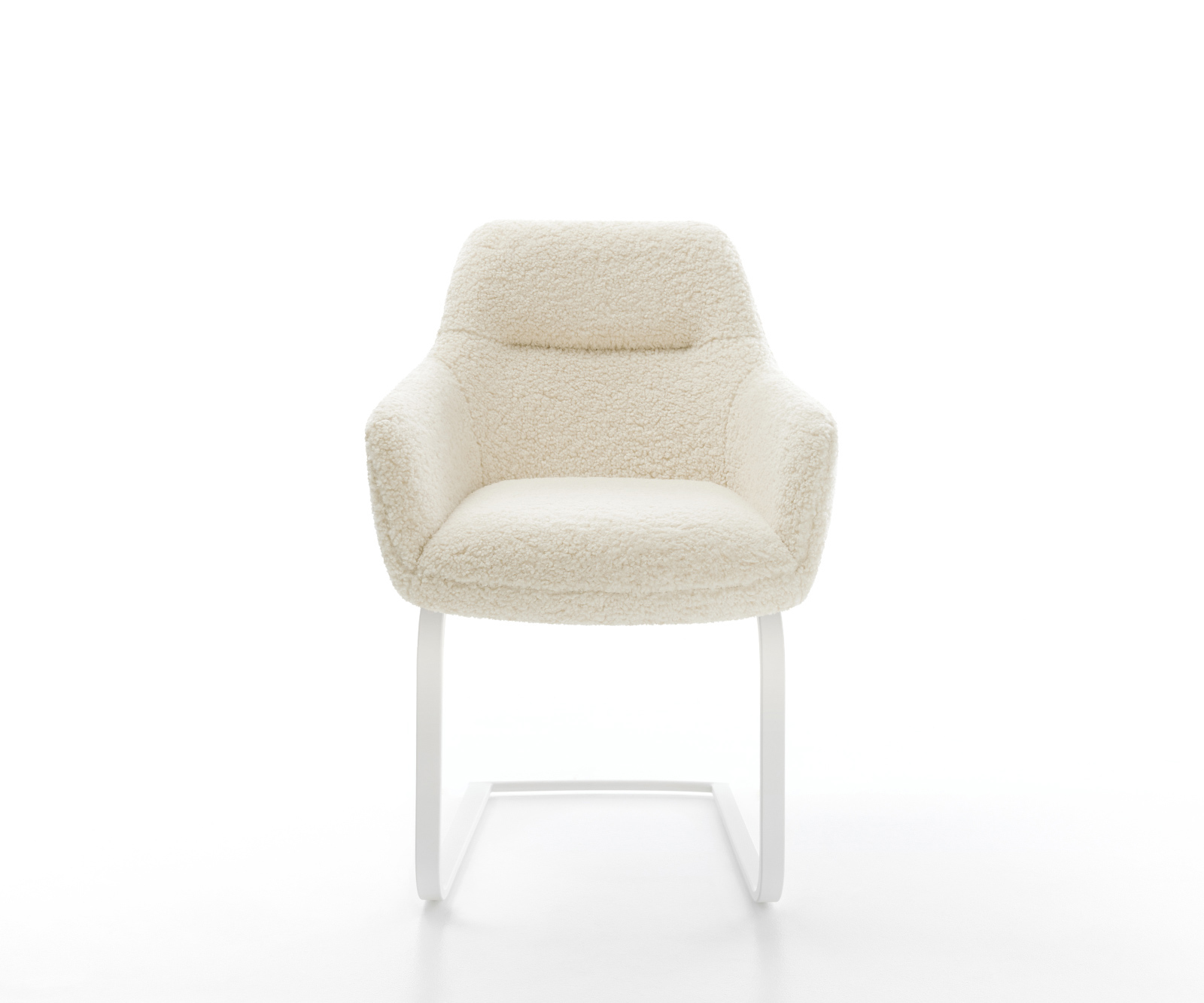 Konzolová podstava Pejo-Flex teddy látka béžová konzolová podstava plochý biely vrecková pružina - Image 2