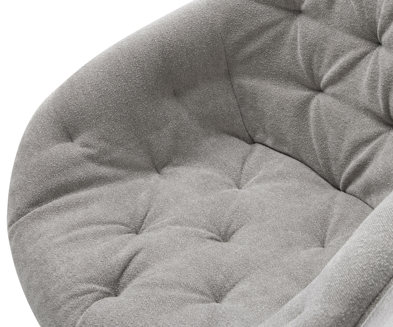 Jedálenská stolička Gaio-Flex texturovaná látka mäkký sivá krížová podstava široká čierna 360° otočná hojdacia funkcia - Image 4