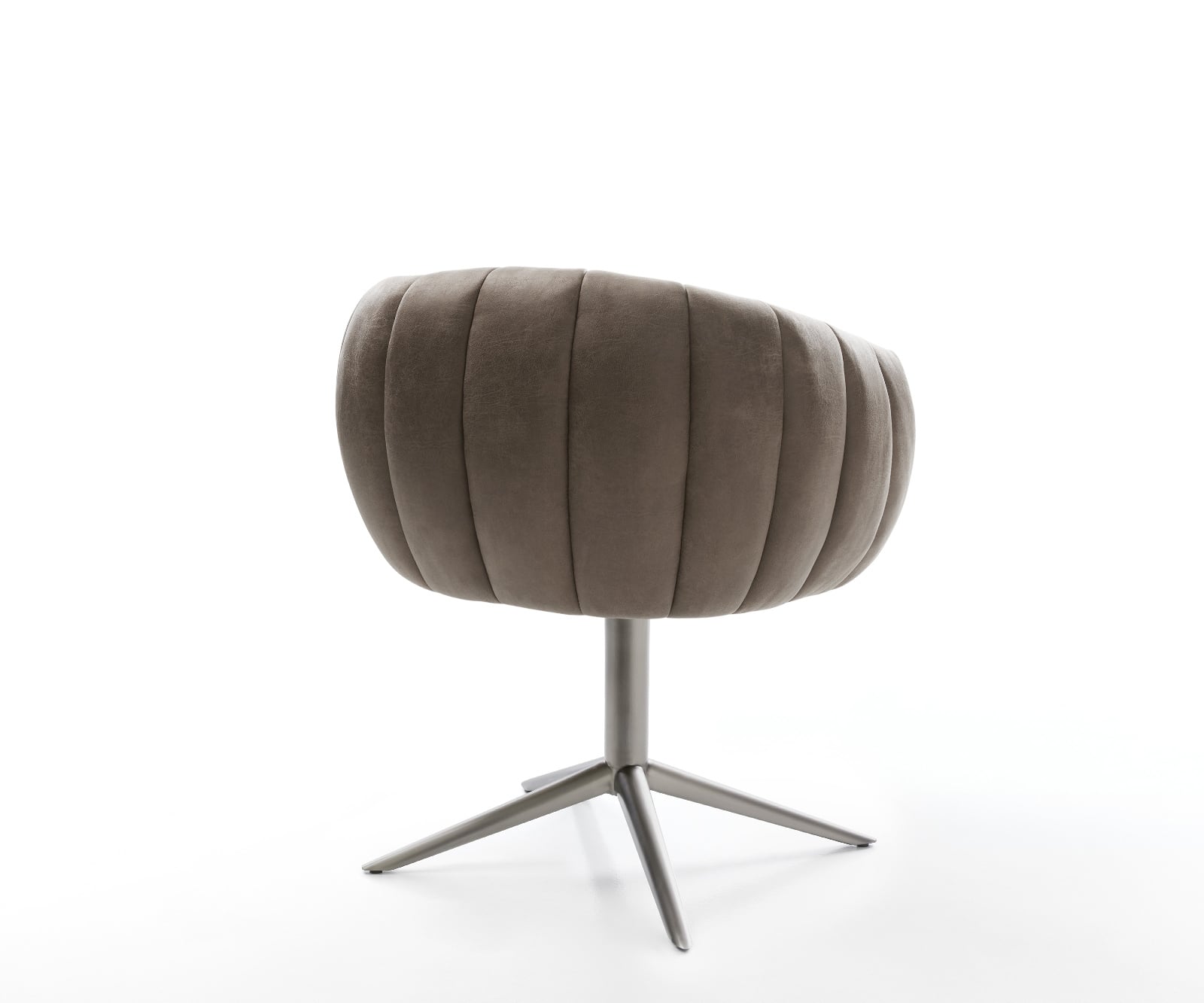 Jedálenská stolička Jada-Flex mikrovlákno taupe vintage krížová podstava grafitová 360° otočná hojdacia funkcia vrecková pružina - Image 5