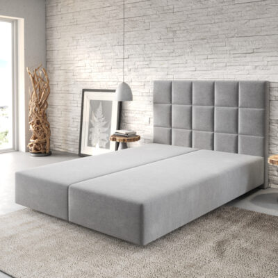 Boxspring Frame Dream-Fine 140×200 cm Microfibre Grey